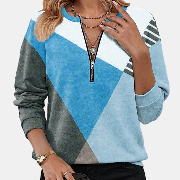 Nora | Soft Geometric Sweatshirt