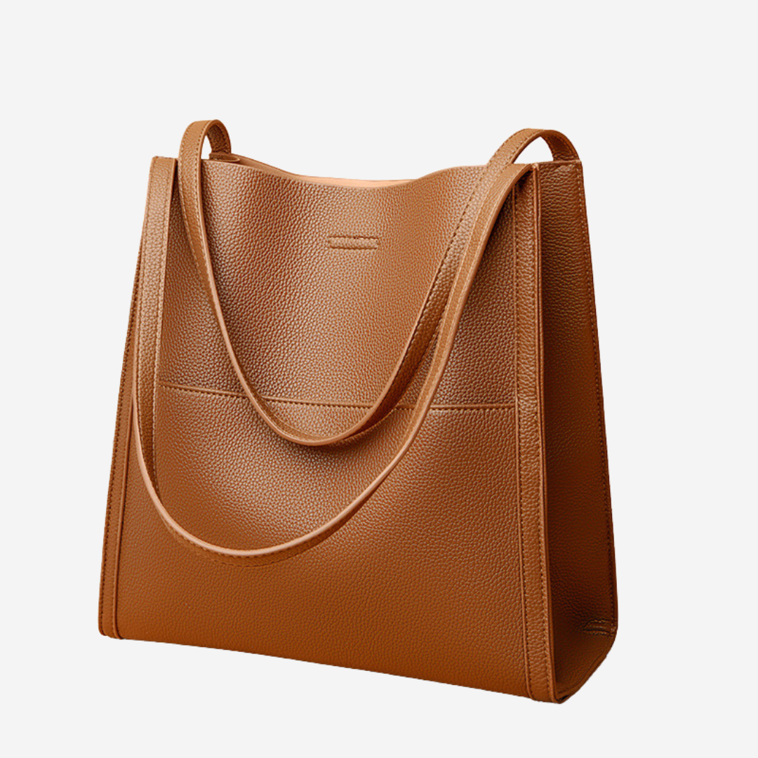 Morgan™ | Elegant Vegan Leather Shoulder Tote