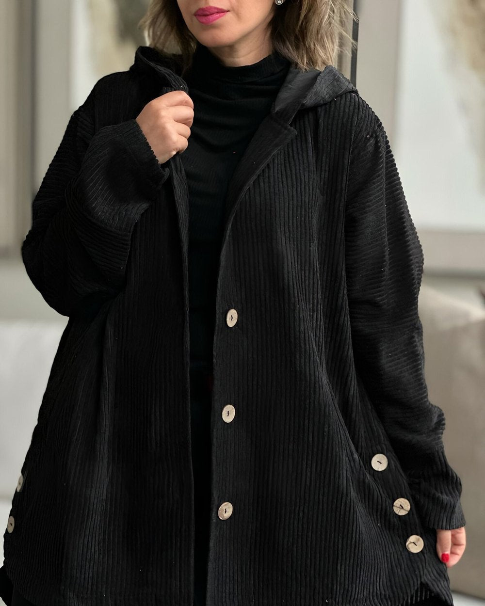 The Canadiva™ Corduroy Coat – Soft, Warm & Effortlessly Chic