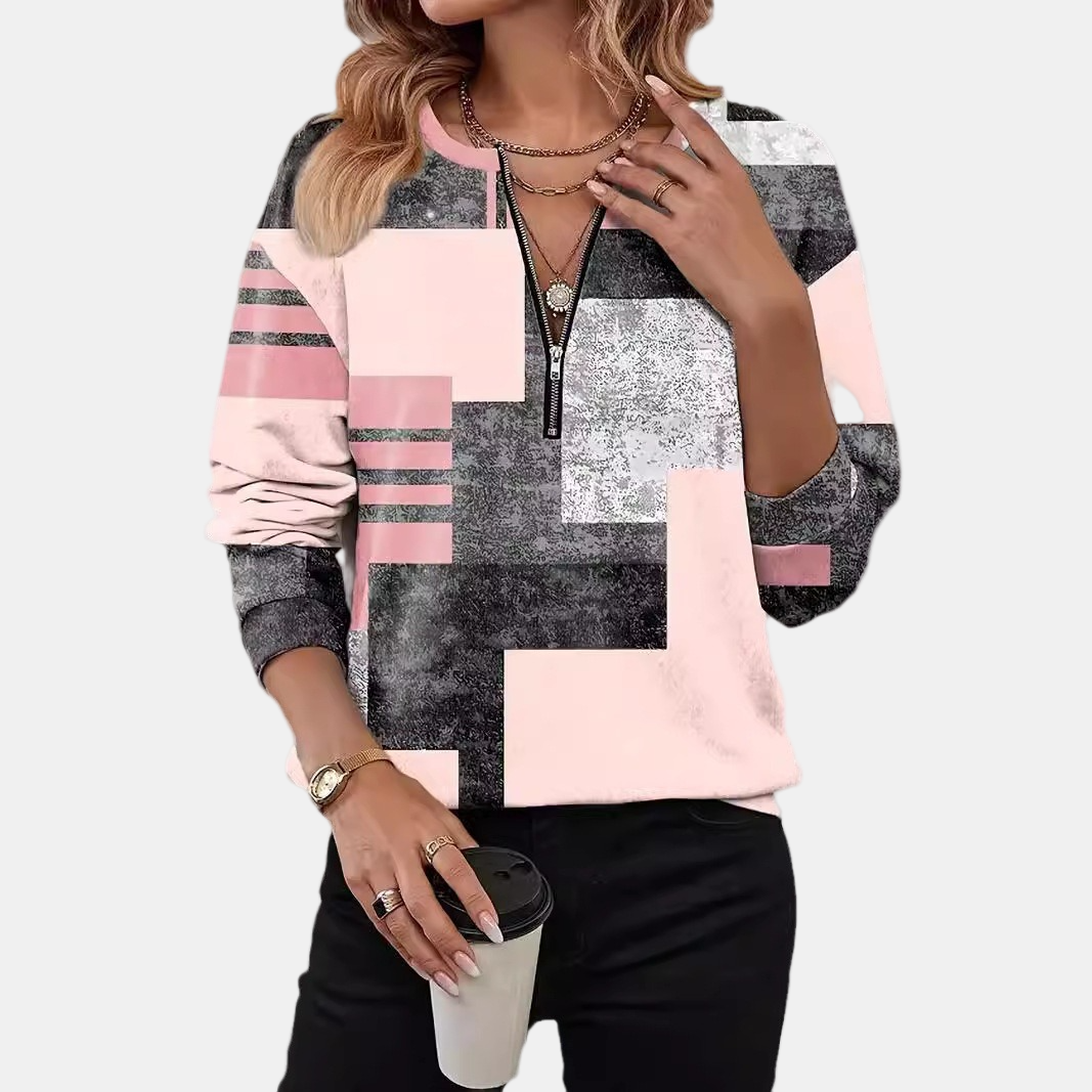 Nora | Soft Geometric Sweatshirt