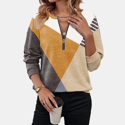Nora | Soft Geometric Sweatshirt