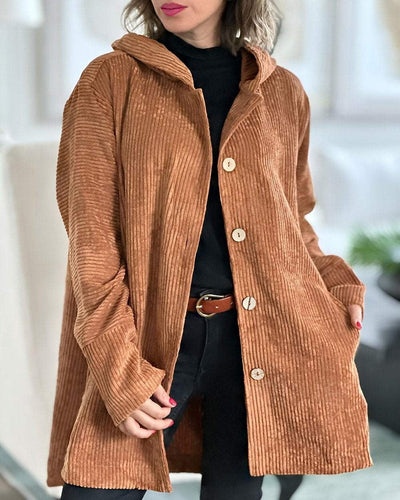 The Canadiva™ Corduroy Coat – Soft, Warm & Effortlessly Chic