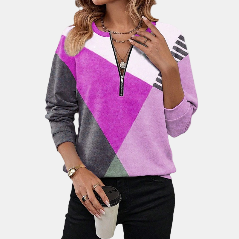 Nora | Soft Geometric Sweatshirt