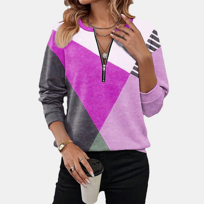Nora | Soft Geometric Sweatshirt