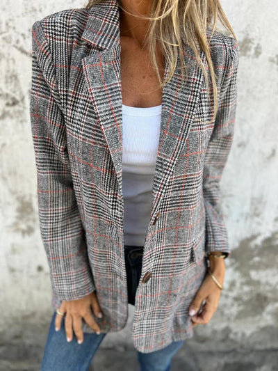 Nina - Classic Plaid Blazer