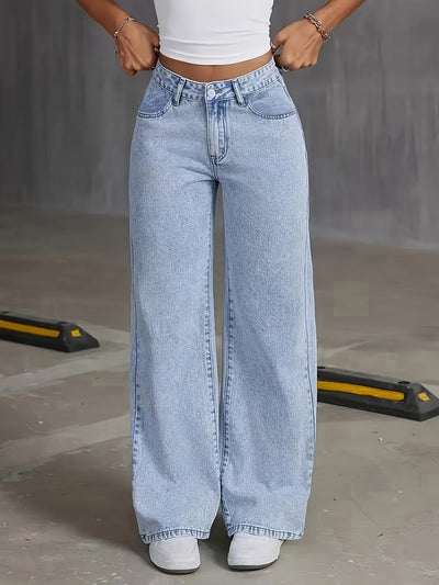 Emilia - Trendy High-Waisted Denim