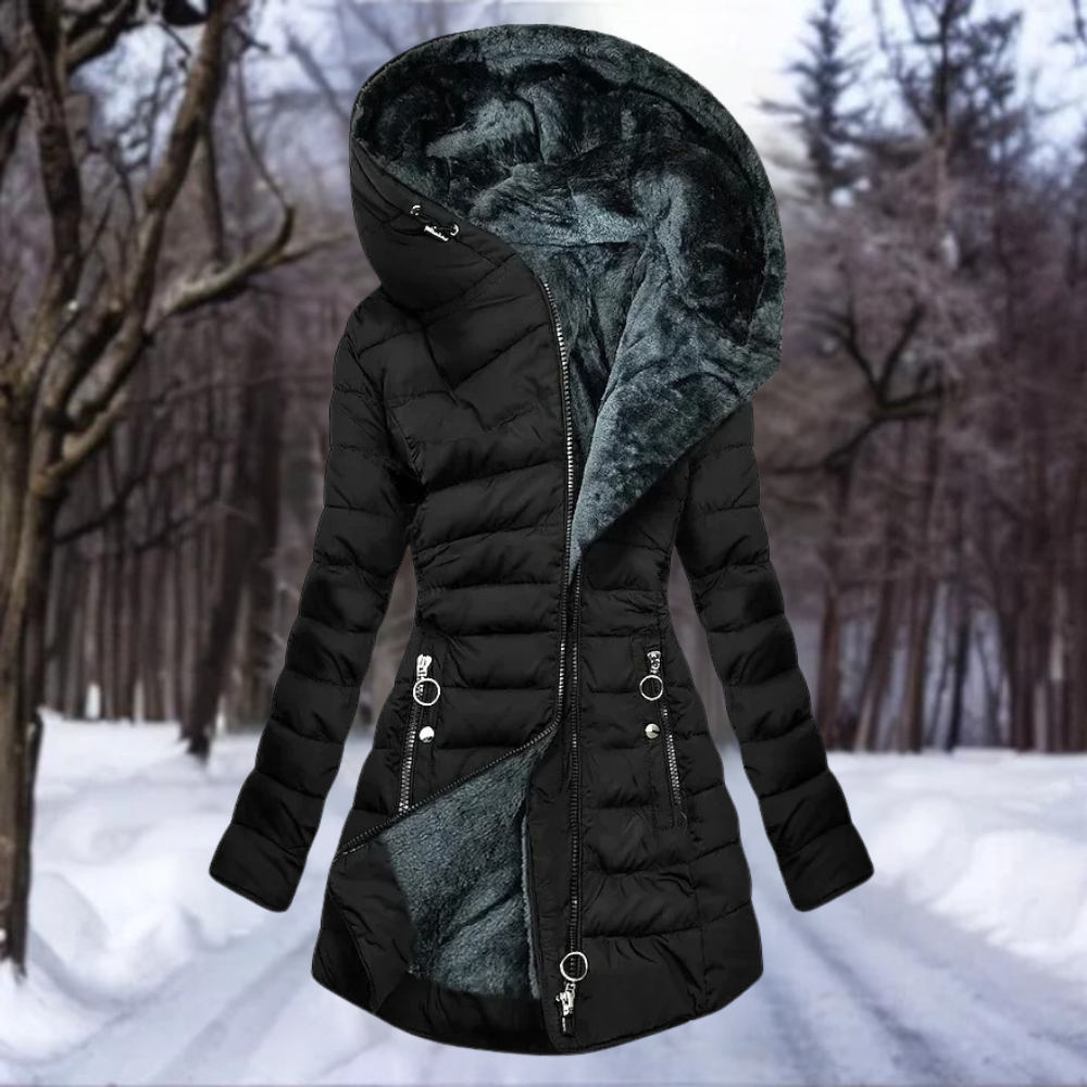 Senna – Elegant Plush Coat for Women