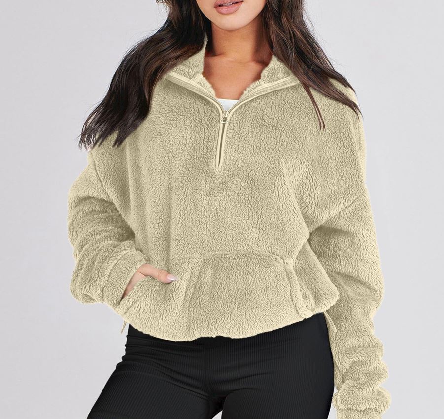 AMBER™ | Cozy Half-Zip Fleece Pullover