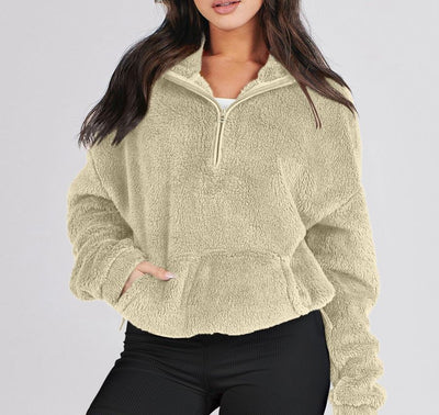 AMBER™ | Cozy Half-Zip Fleece Pullover