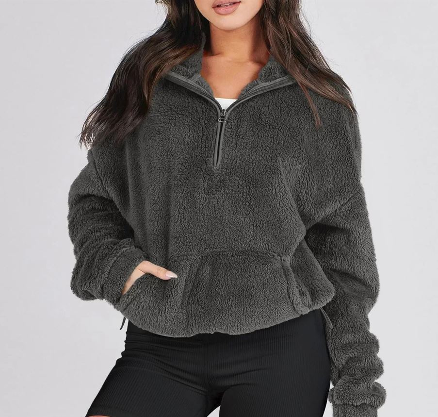 AMBER™ | Cozy Half-Zip Fleece Pullover