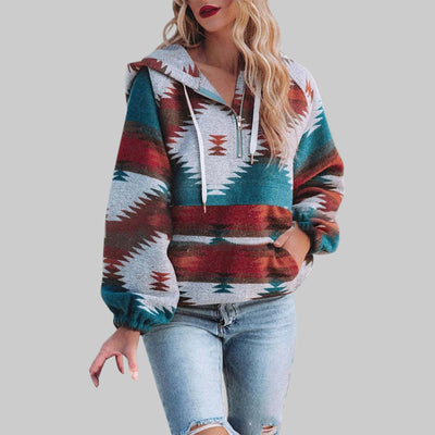 Lily - Comfy Oversized Zip Up Long Sleeve Hoodie Sweatshirt