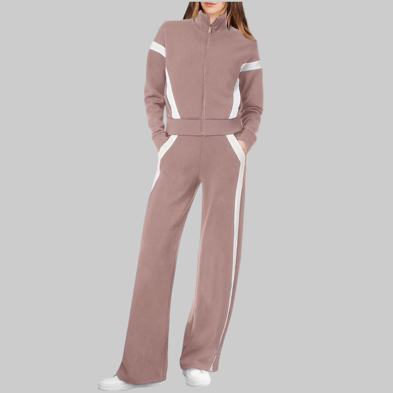 Lily - Casual Long Sleeve Top and Sweatpants Set