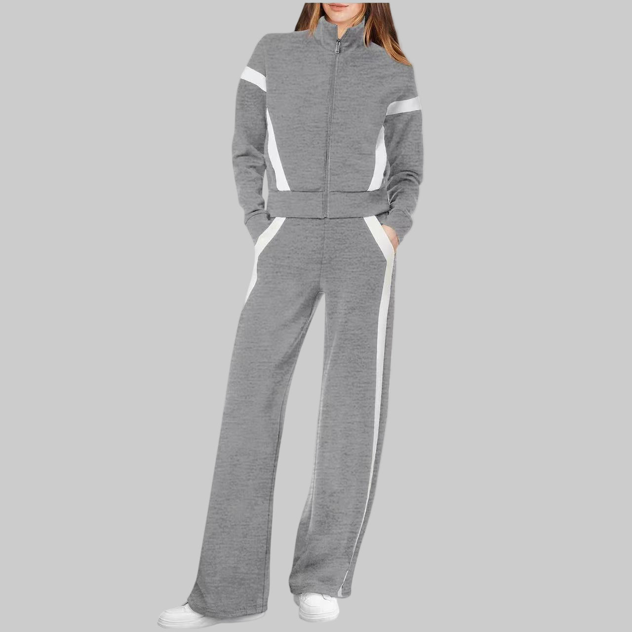 Lily - Casual Long Sleeve Top and Sweatpants Set