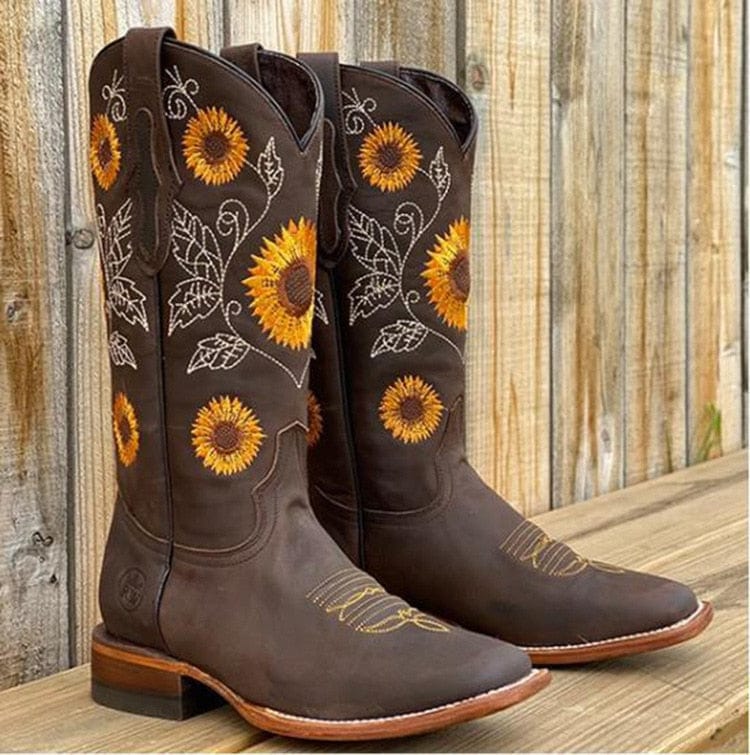 SunRider Western Boots – Sunflower Embroidered Cowboy Boots