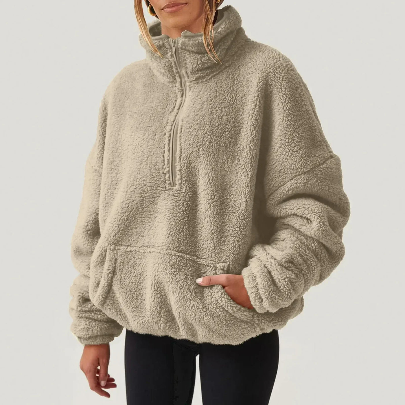 AMBER™ | Cozy Half-Zip Fleece Pullover