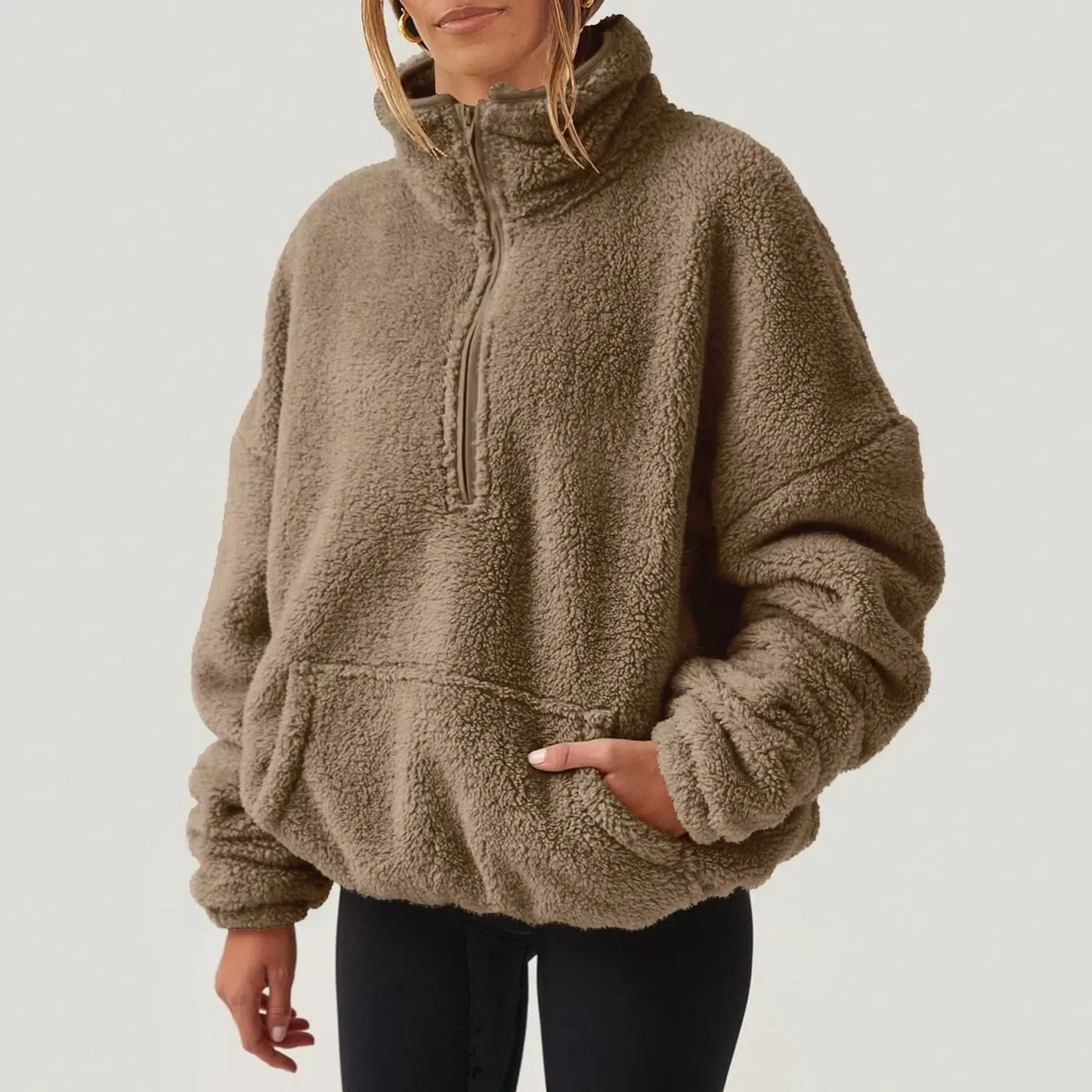 AMBER™ | Cozy Half-Zip Fleece Pullover