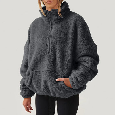 AMBER™ | Cozy Half-Zip Fleece Pullover