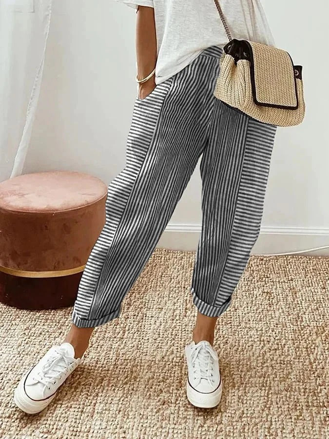 Liva | Striped Trousers