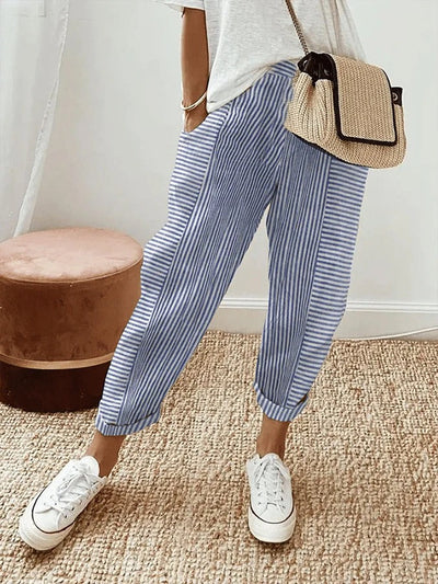 Liva | Striped Trousers