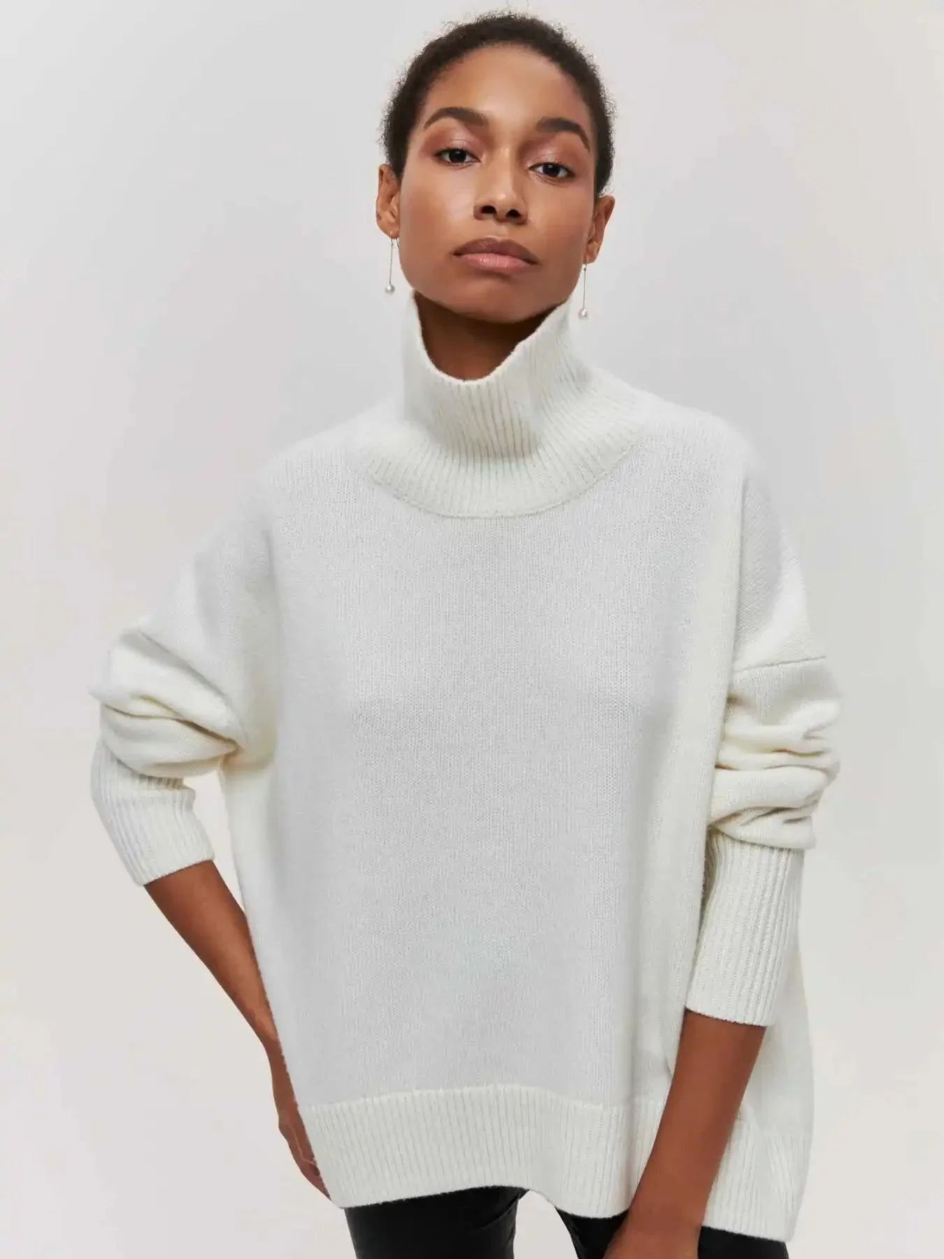 Jamie | Oversized Ribbed Turtleneck Sweater
