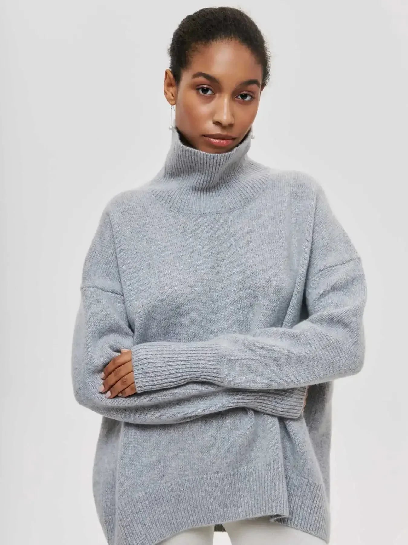 Jamie | Oversized Ribbed Turtleneck Sweater