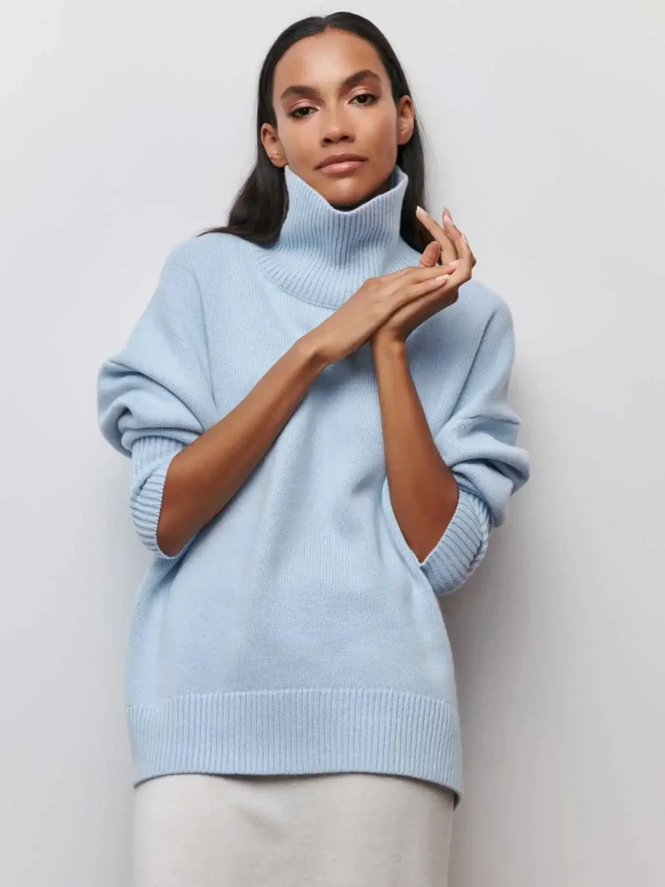 Jamie | Oversized Ribbed Turtleneck Sweater