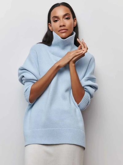 Jamie | Oversized Ribbed Turtleneck Sweater