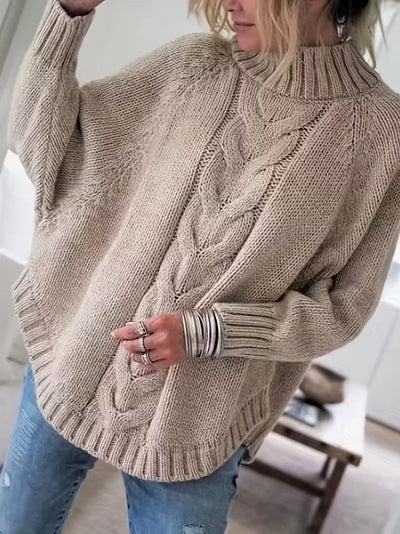 Yara – Chunky Cable Knit Turtleneck Sweater