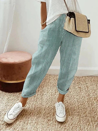 Liva | Striped Trousers