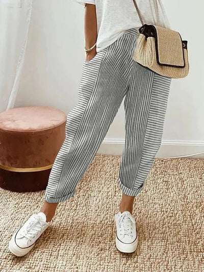 Liva | Striped Trousers