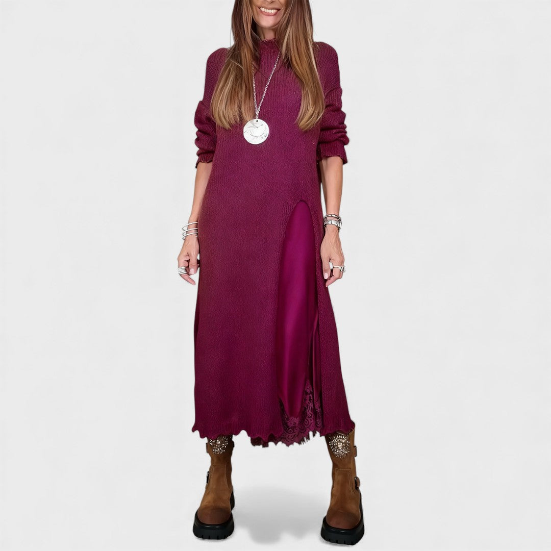 The Midnight Elegance Sweater Dress