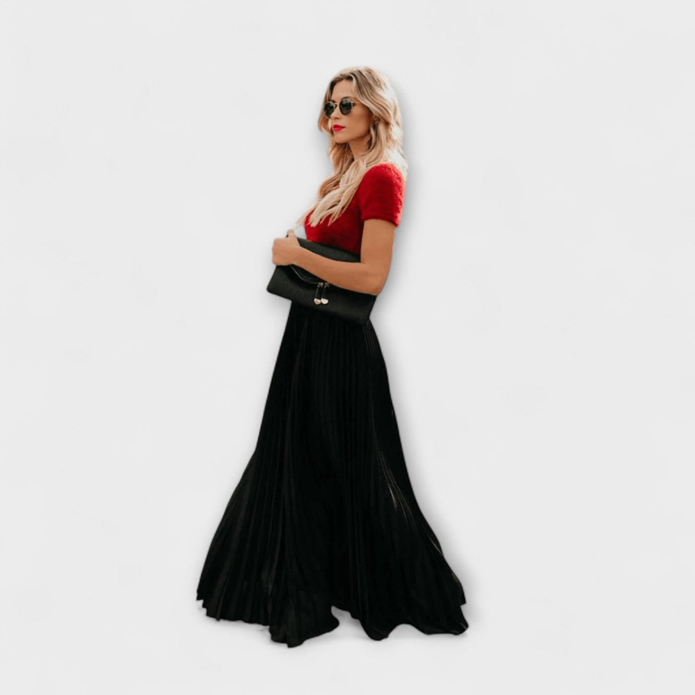 Lena - Pleated Maxi Skirt