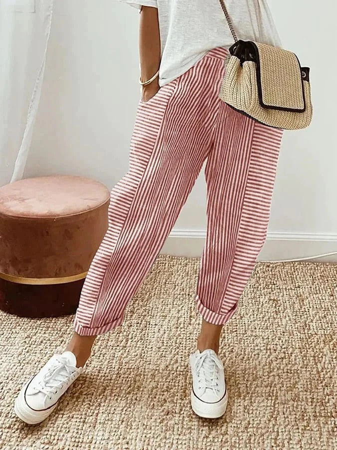 Liva | Striped Trousers